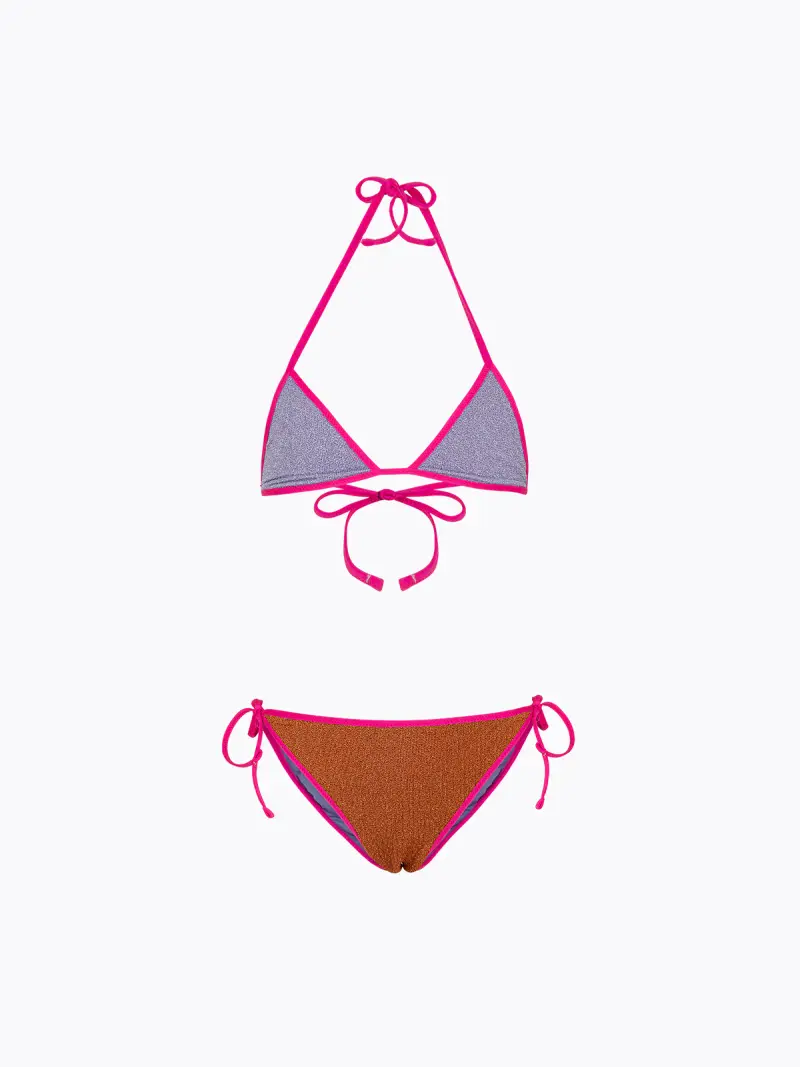 Bikini Bambina F**K Triangolo con Slip Regolabile Multicolor SG0500-MC