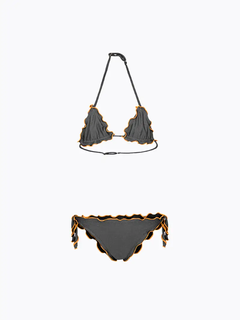 Bikini Bambina F**K Triangolo con Slip Regolabile Nero SG0530-BK