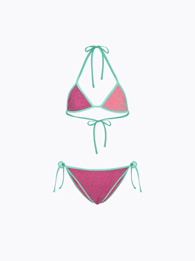 Bikini Bambina F**K Triangolo con Slip Regolabile Viola SG0620-PR