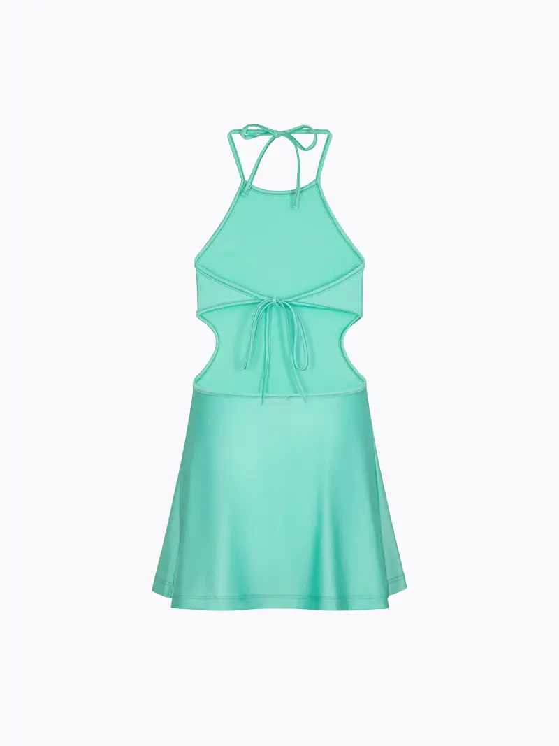 Vestito Corto Bambina F**K Verde Acqua SG0536-AQ miniatura 2