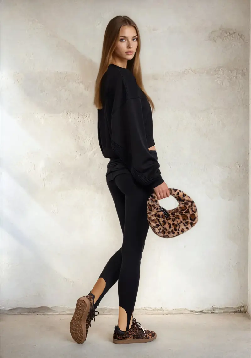 F**K Leggings Donna Nero 4376690 miniatura 3