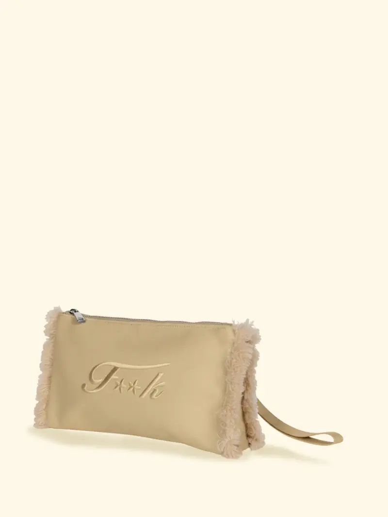 Mini Pochette Donna F**K Beige SW0115-BG miniatura 2