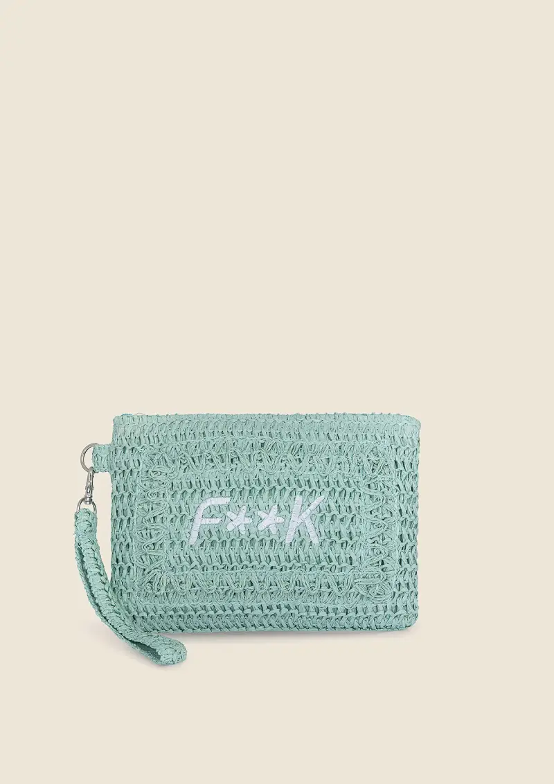 Mini Pochette Donna F**K Verde Acqua A059-AQ