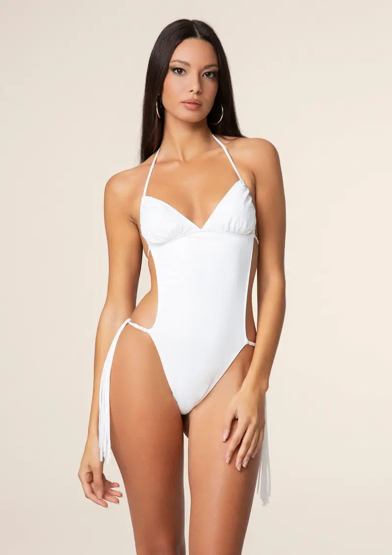 Monokini Donna F**K Bianco 0302-WH