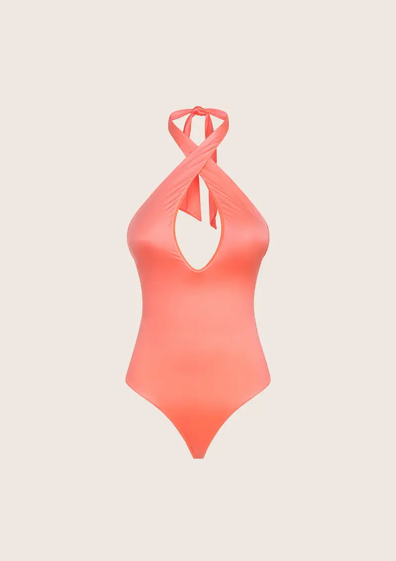 Monokini Donna F**K Corallo 1361-CR miniatura 3