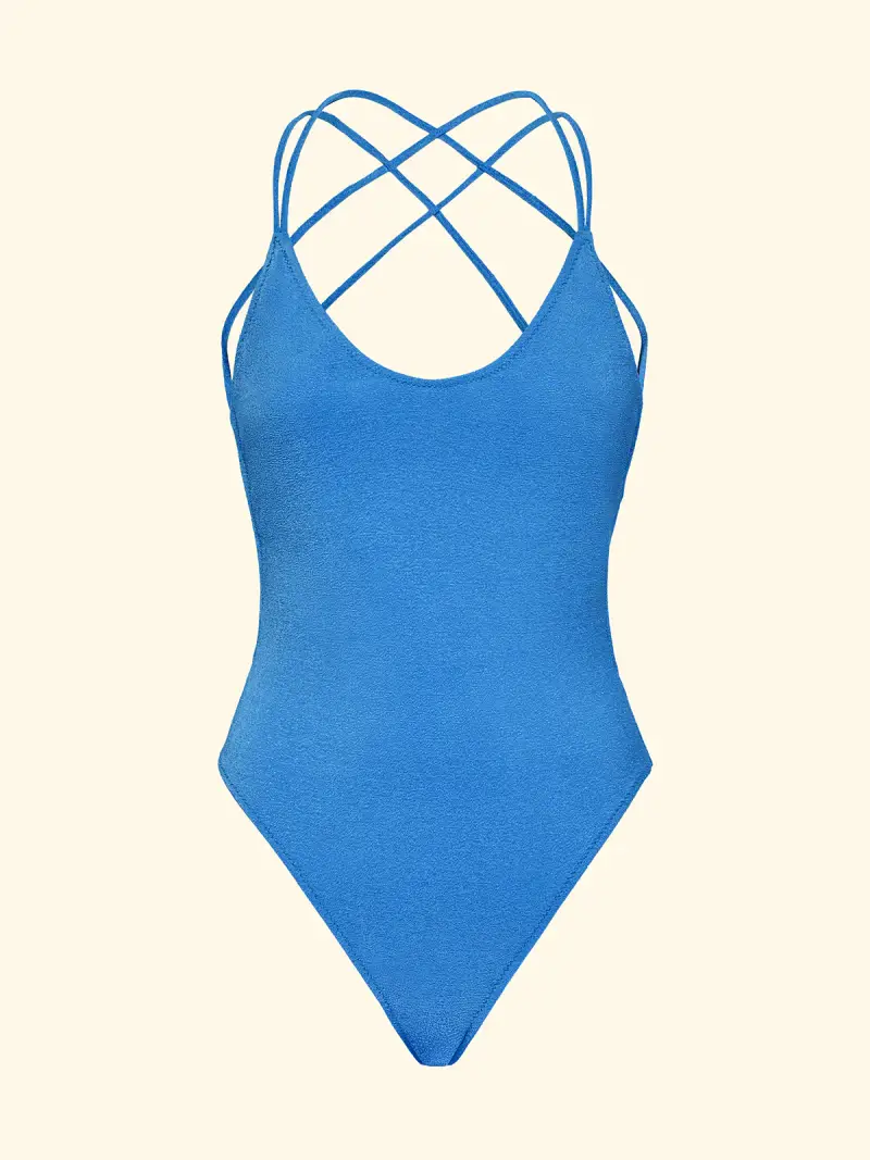 Monokini Donna F**K Light Blue SW1808-LG miniatura 3