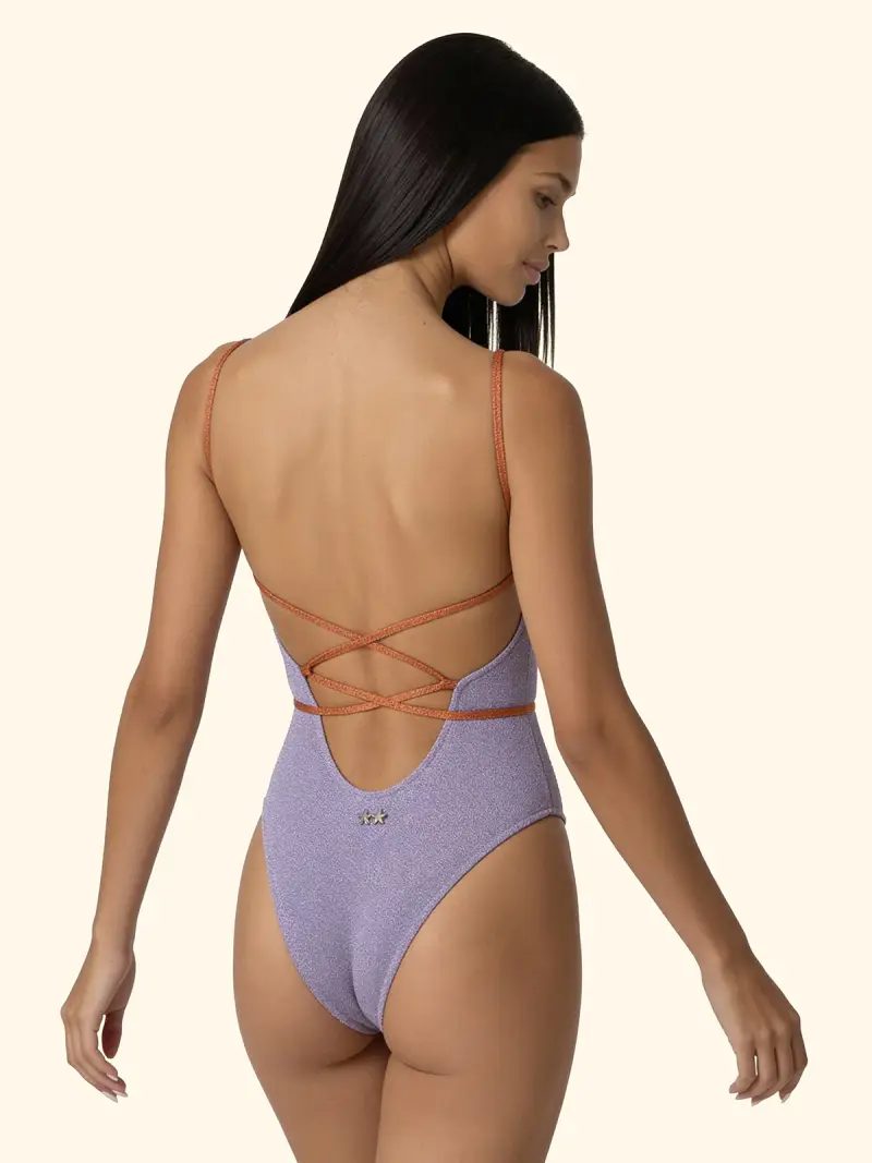 Monokini Donna F**K Lilla SW1113-LC miniatura 2