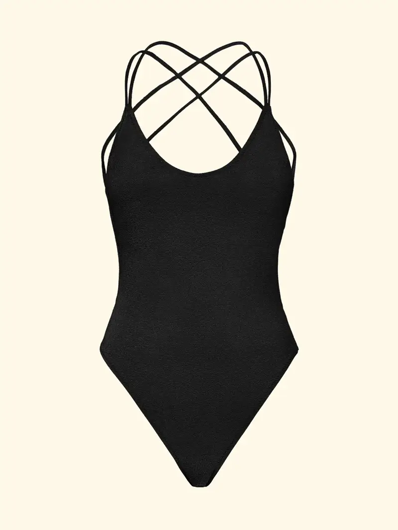 Monokini Donna F**K Nero SW1808-BK miniatura 3
