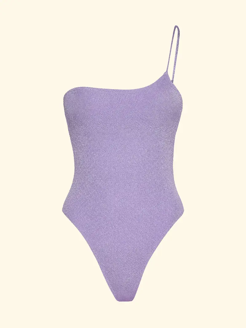 Monokini Monospalla Donna F**K Lilla SW1144-LC miniatura 3