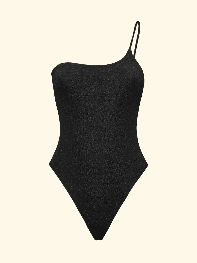 Monokini Monospalla Donna F**K Nero SW1144-BK miniatura 3