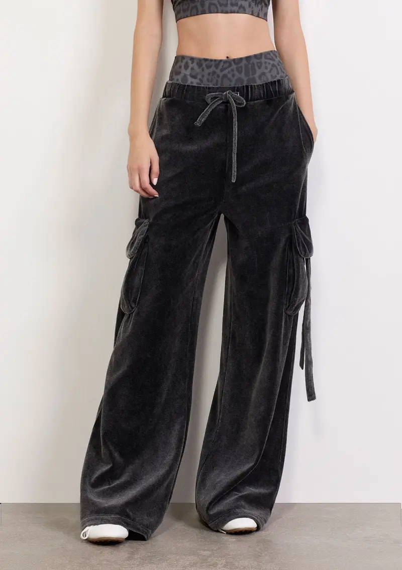 Pantalone Cargo Donna F**K Nero W0412-BK miniatura 4