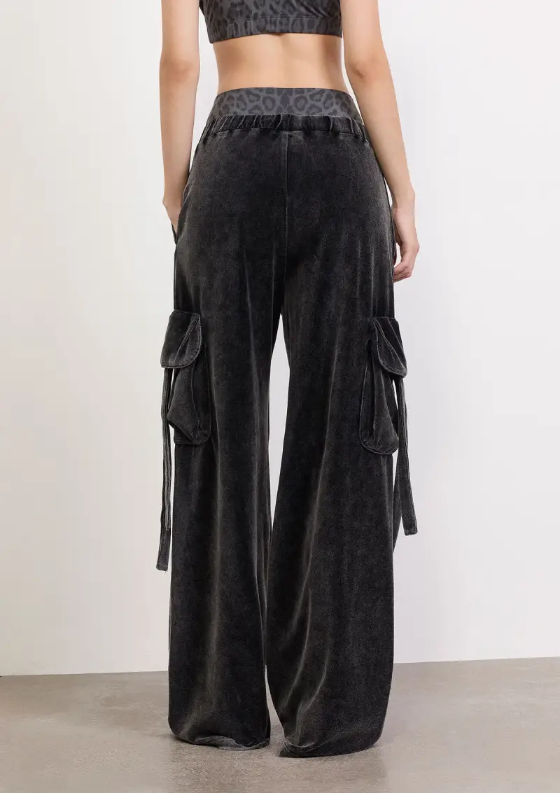 Pantalone Cargo Donna F**K Nero W0412-BK miniatura 5