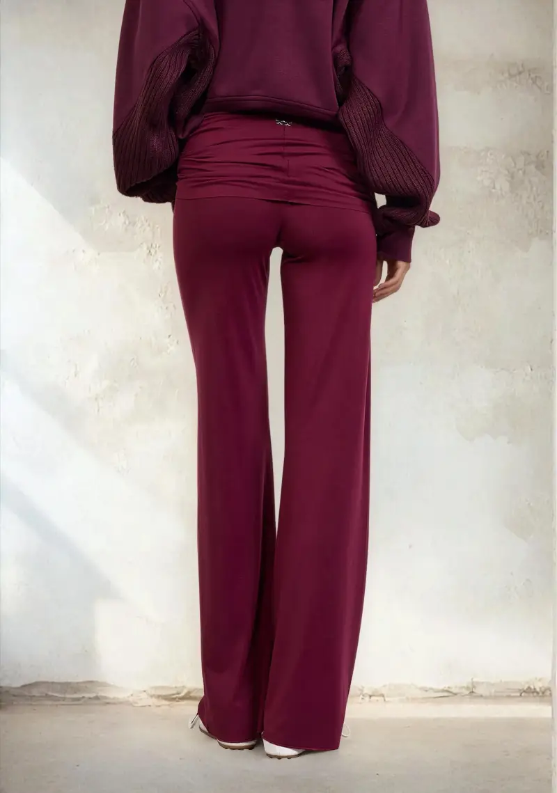 Pantalone Donna F**K Bordeaux W0612-BD miniatura 2