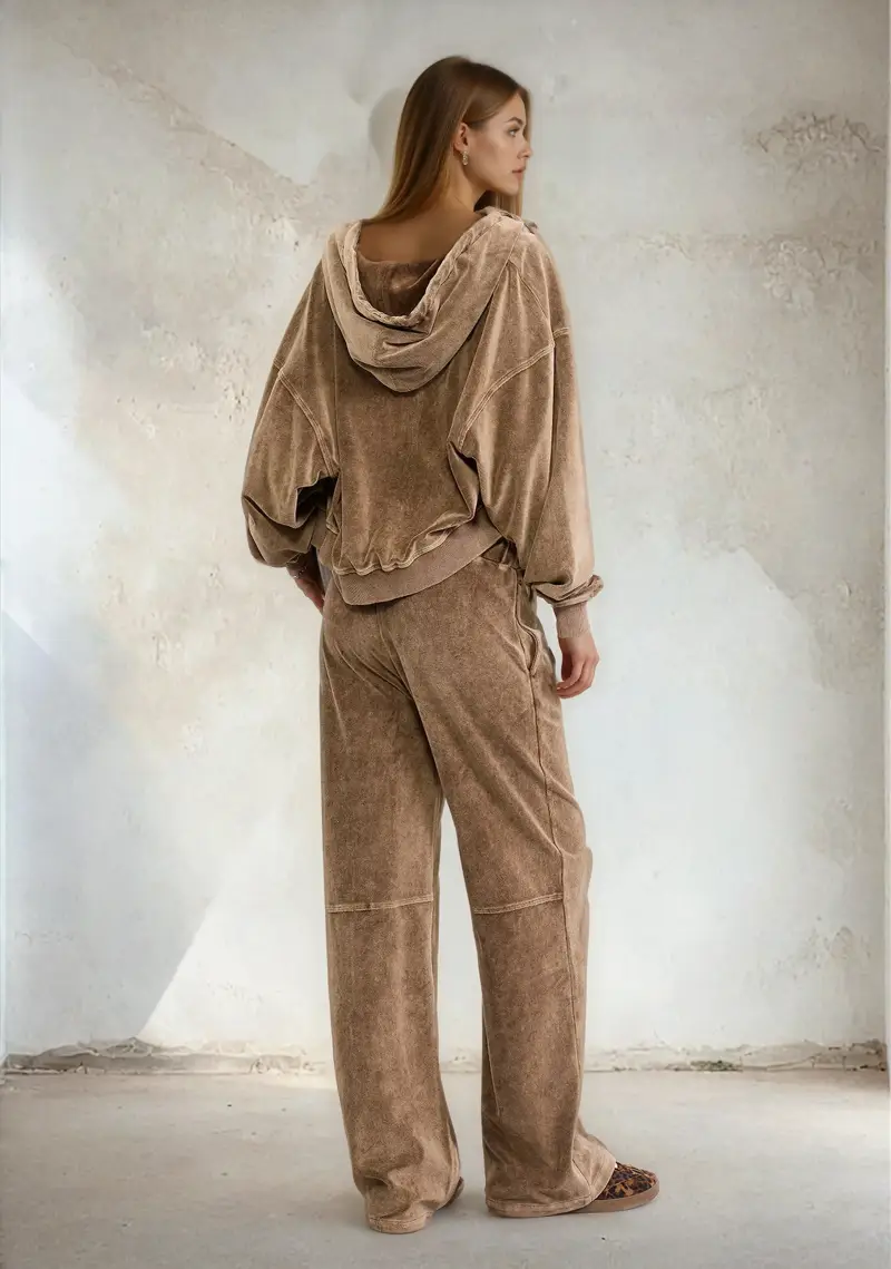 Pantalone Donna F**K Light Brown W0415-LB miniatura 2