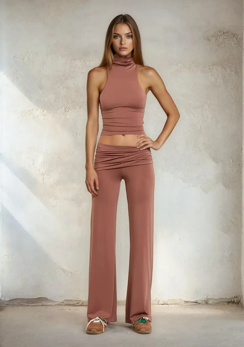 Pantalone Donna F**K Light brown W0612-LB