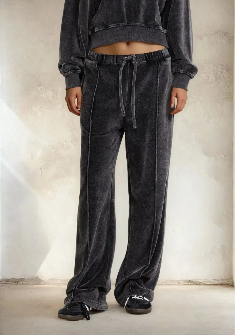 Pantalone Donna F**K Nero W0415-BK miniatura 3