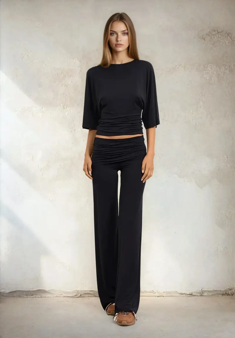 Pantalone Donna F**K Nero W0612-BK