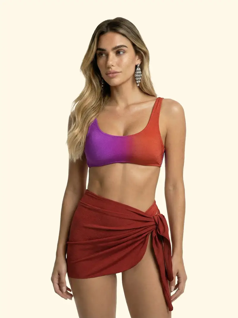 Pareo Corto Donna F**K Ruggine SW1840-RU miniatura 2