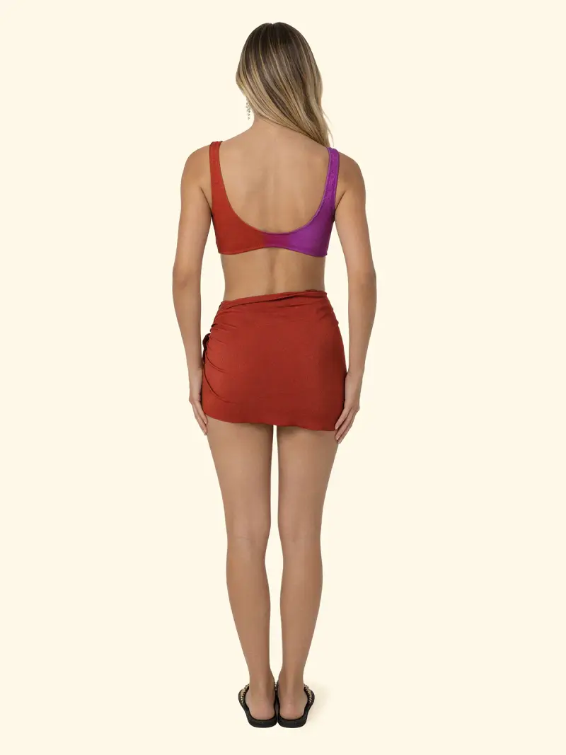 Pareo Corto Donna F**K Ruggine SW1840-RU miniatura 3