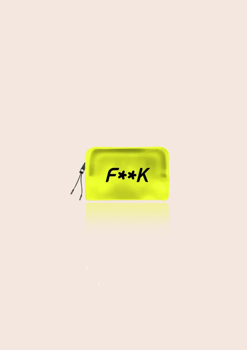 Pochette Donna F**K Giallo Fluo W01AU97-FY
