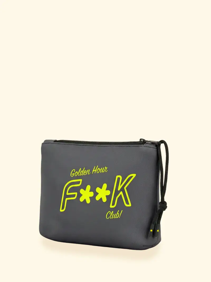 Regular Pochette Unisex F**K Grigio SU8001-GR