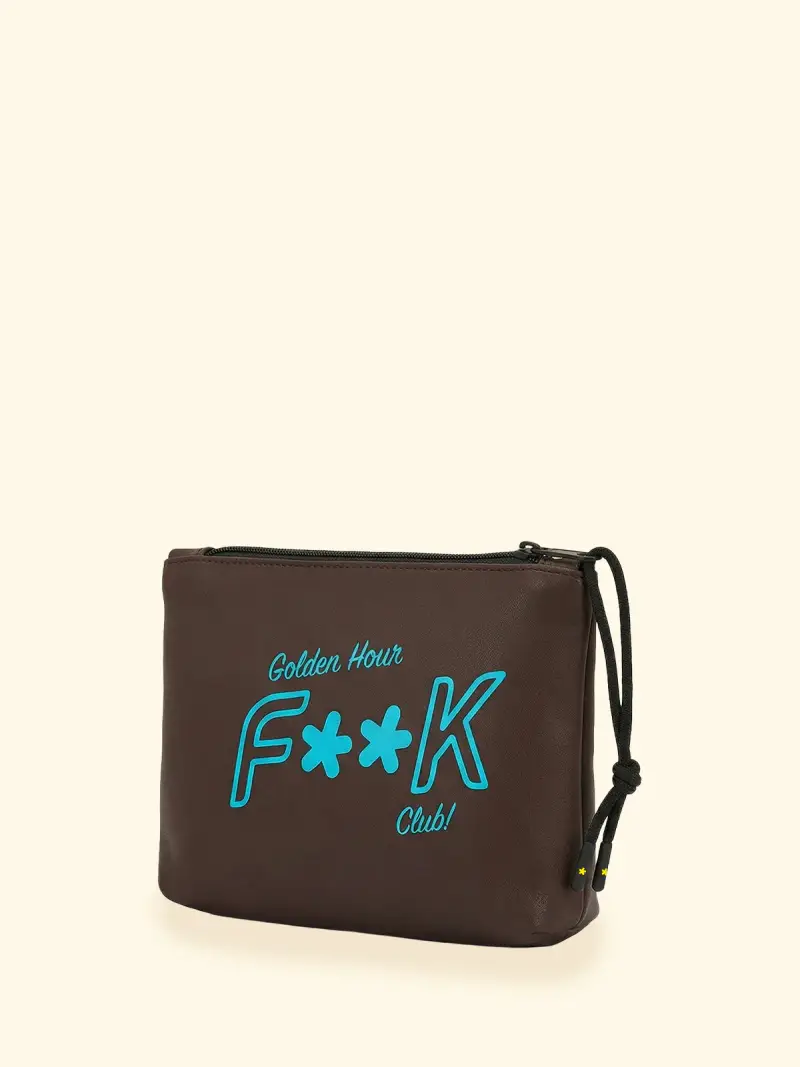 Regular Pochette Unisex F**K Marrone SU8001-BN