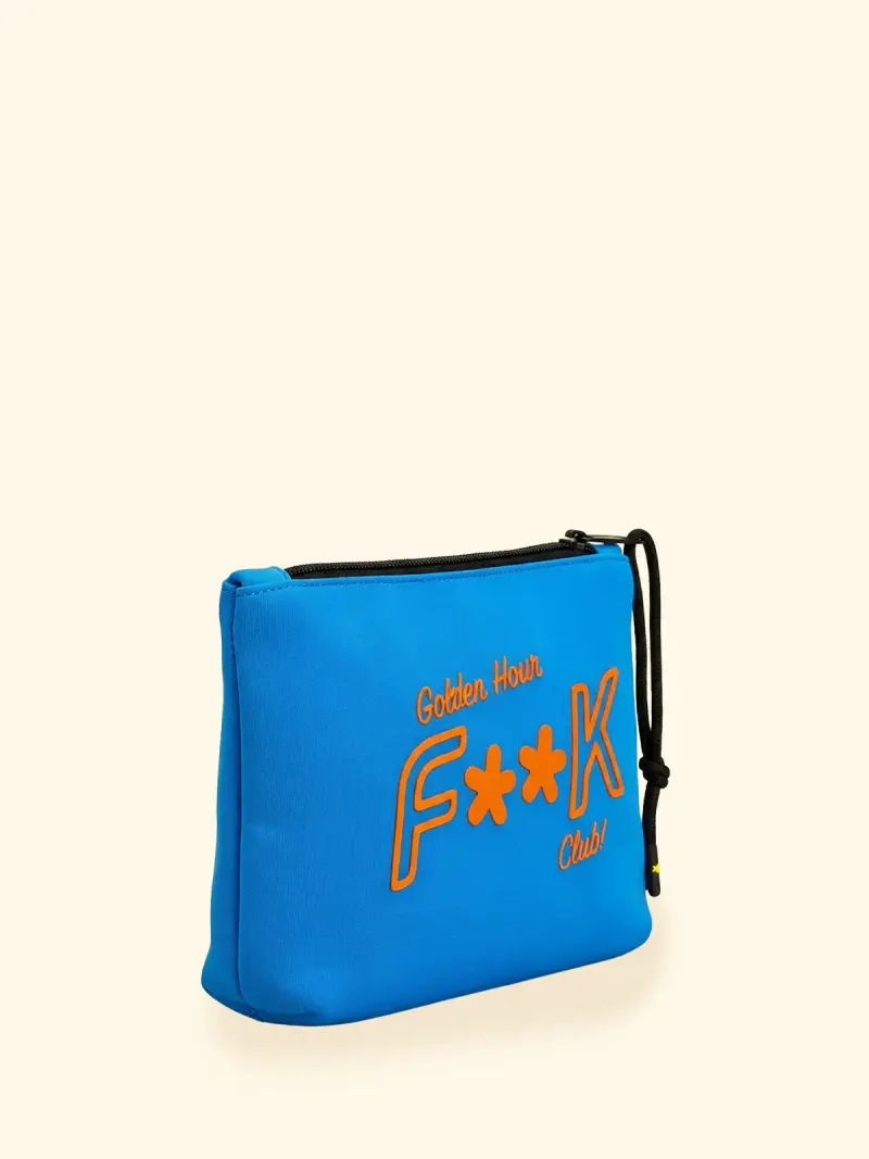 Regular Pochette Unisex F**K Turchese SU8001-TQ miniatura 2