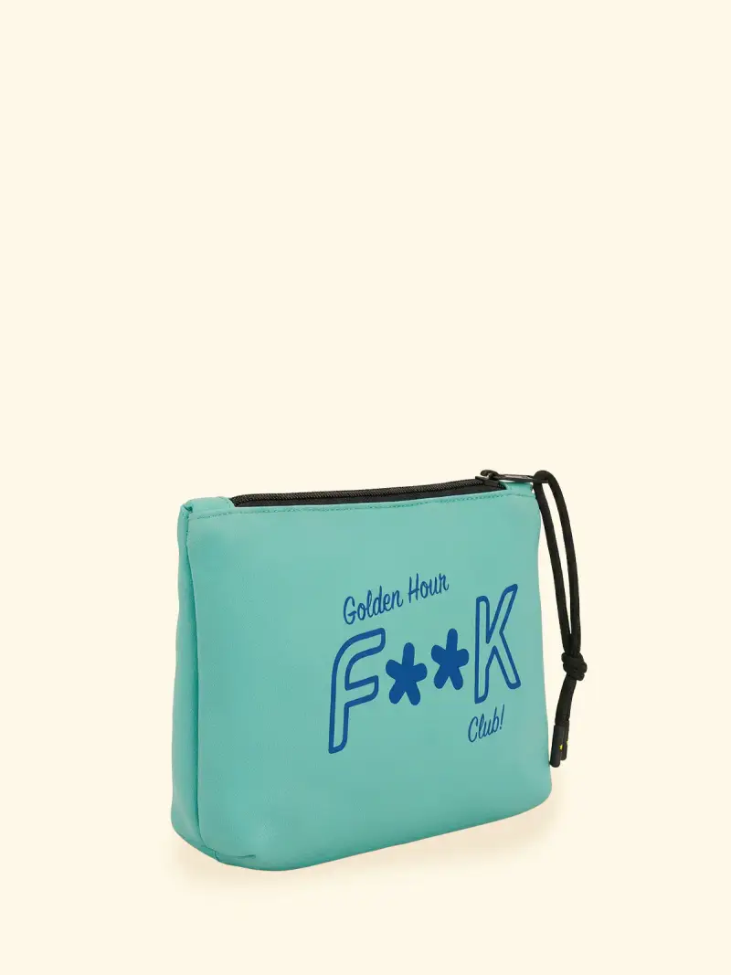 Regular Pochette Unisex F**K Verde Acqua SU8001-AQ miniatura 2
