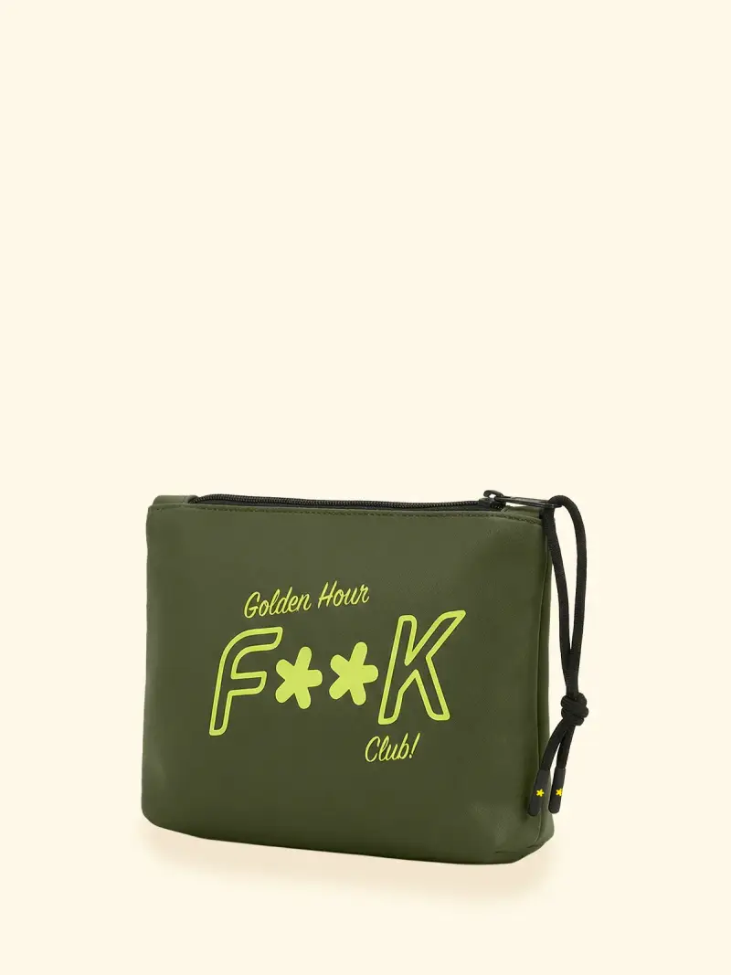 Regular Pochette Unisex F**K Verde Militare SU8001-MG