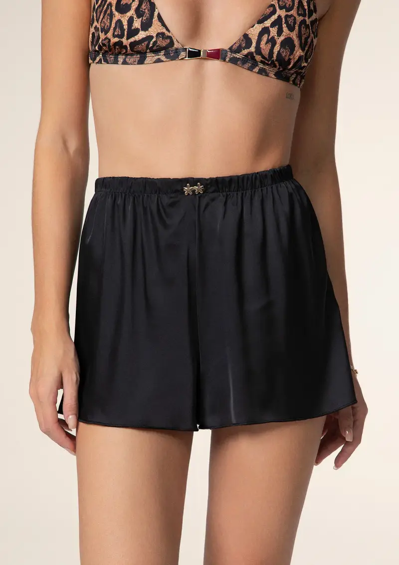 Short Donna F**K Nero 1371-BK miniatura 3