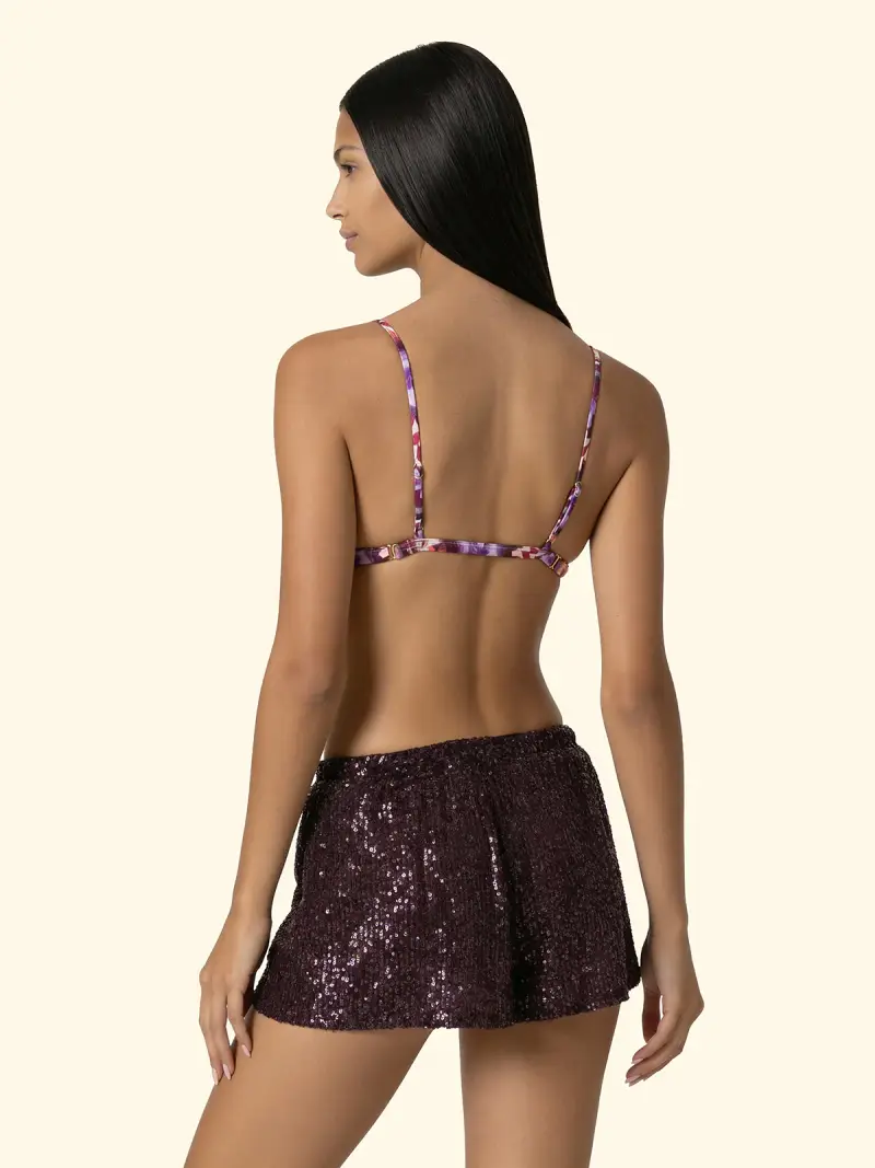 Shorts Donna F**K Bordeaux SW0607-BD miniatura 2