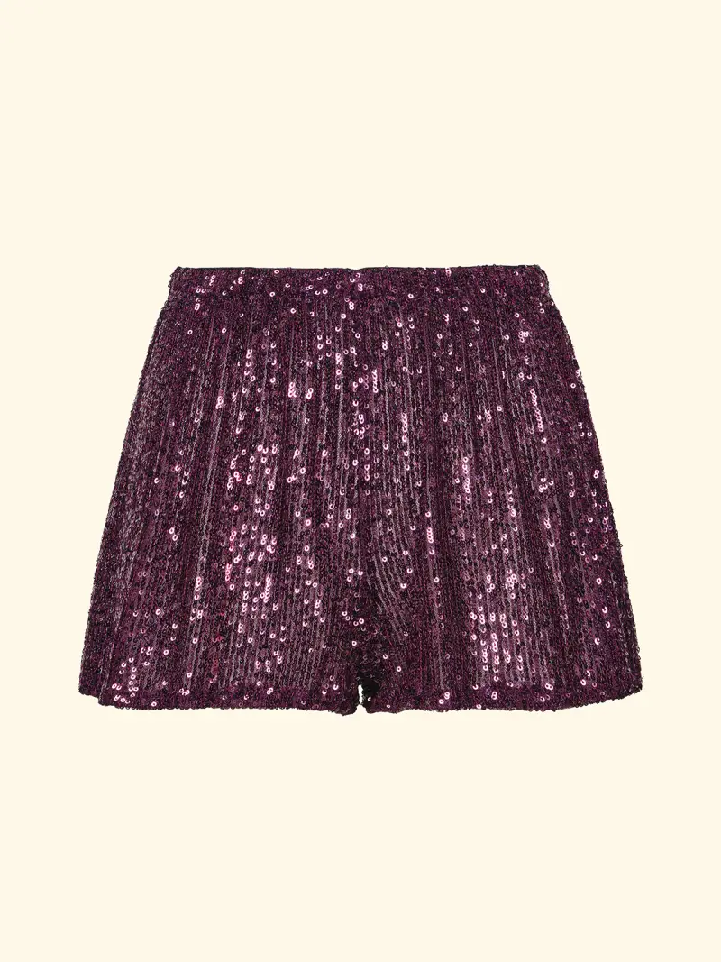 Shorts Donna F**K Bordeaux SW0607-BD miniatura 3