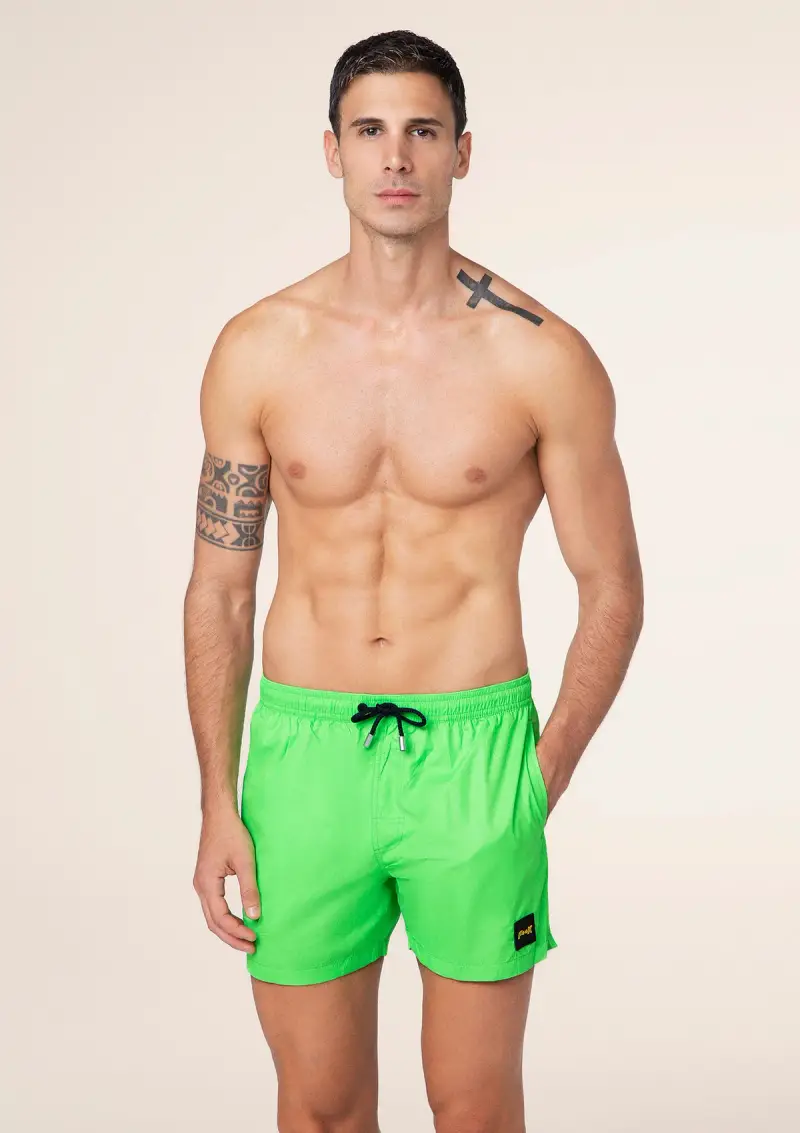 Shorts Uomo F**K Verde Fluo M01BU02-FG