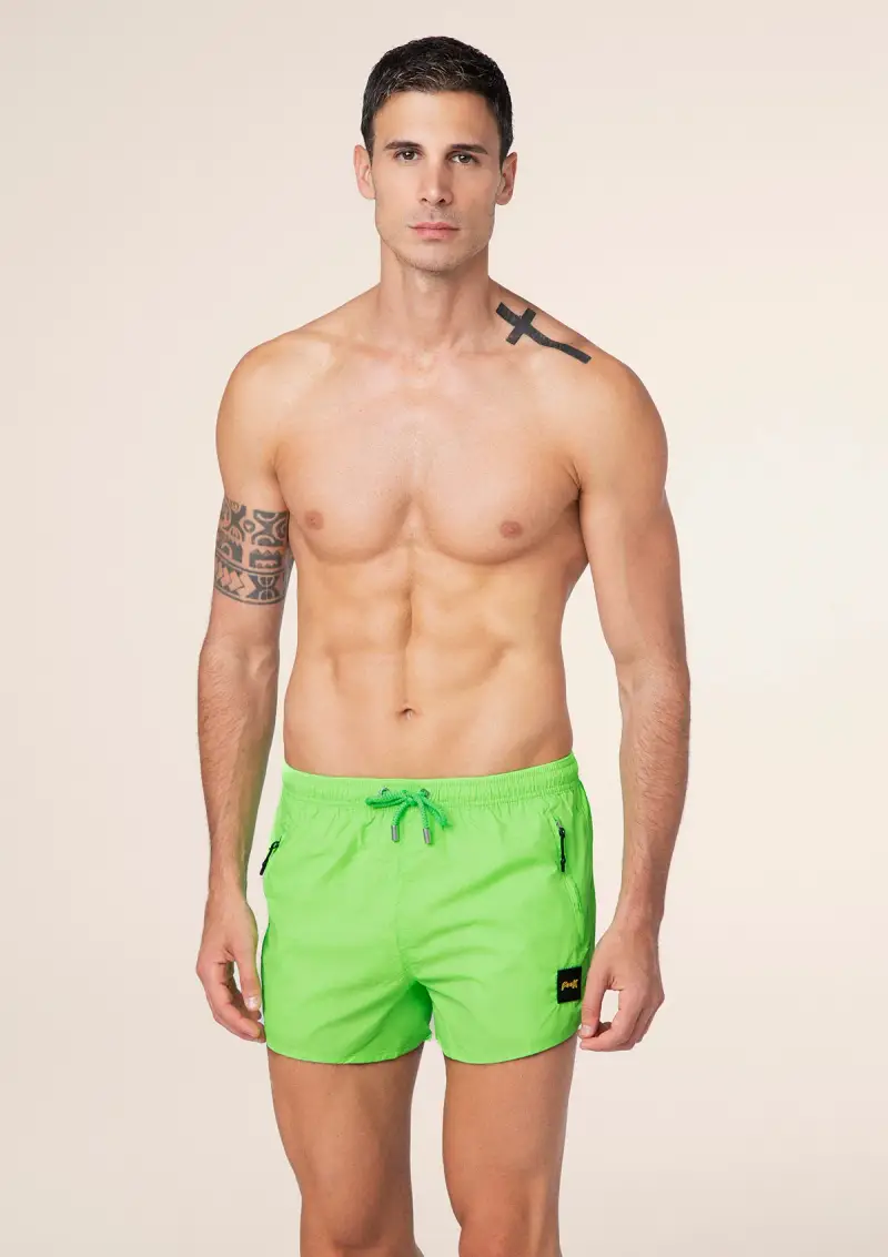 Shorts Uomo F**K Verde Fluo M01BU03-FG