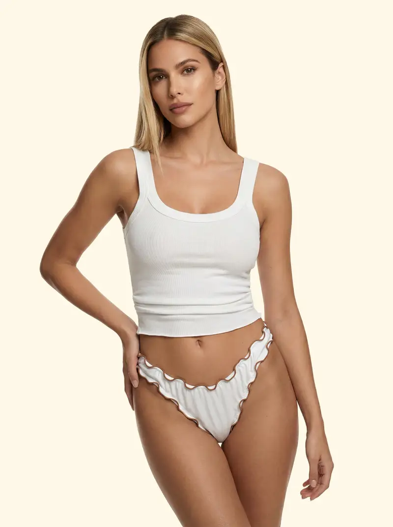 Slip Americano Fisso Donna F**K Bianco SW1921-WH