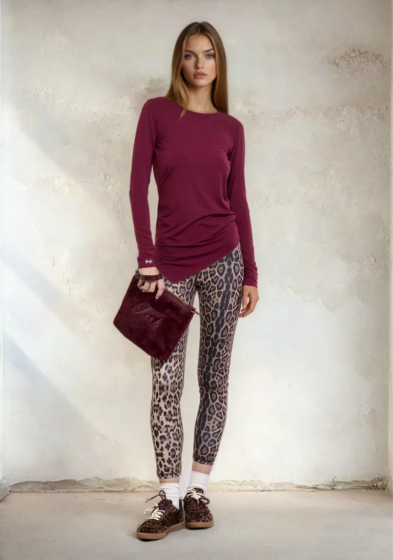 F**K T-shirt Donna Bordeaux 4376595 miniatura 3