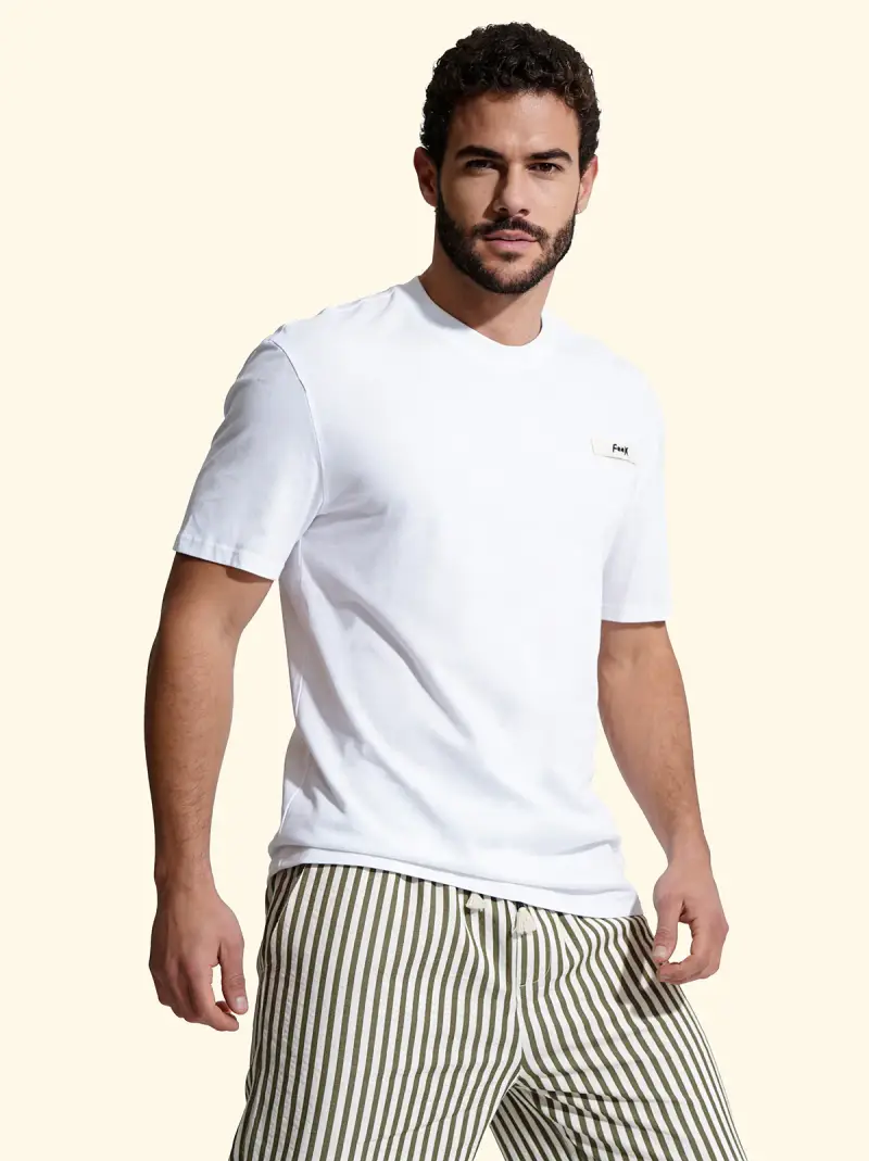 T-Shirt Uomo F**K Bianco SM6002-WH