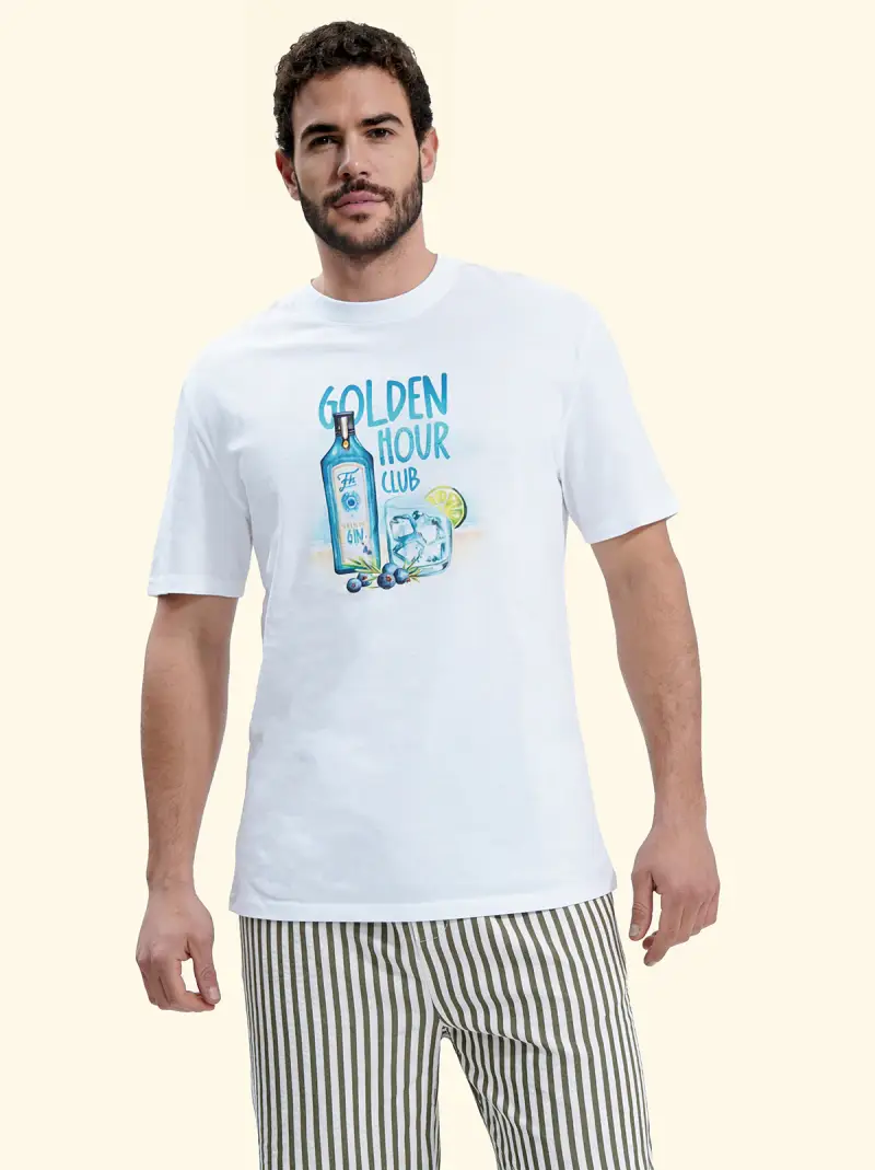 T-Shirt Uomo F**K Bianco SM6009-WH