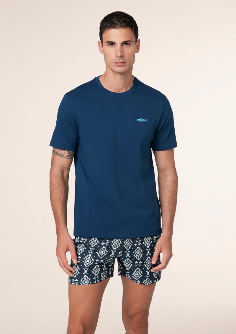 T-Shirt Uomo F**K Blu M01TS70-BU