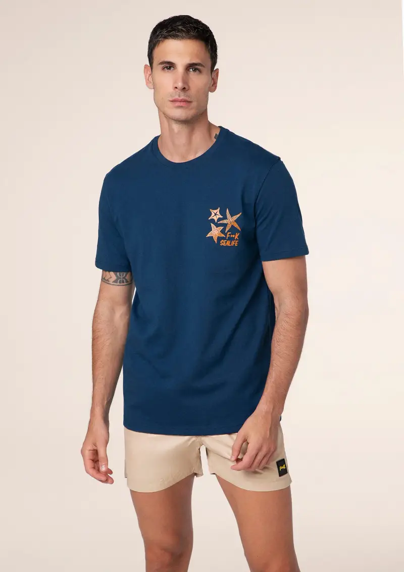 F**K T-shirt Uomo Blu 4443467