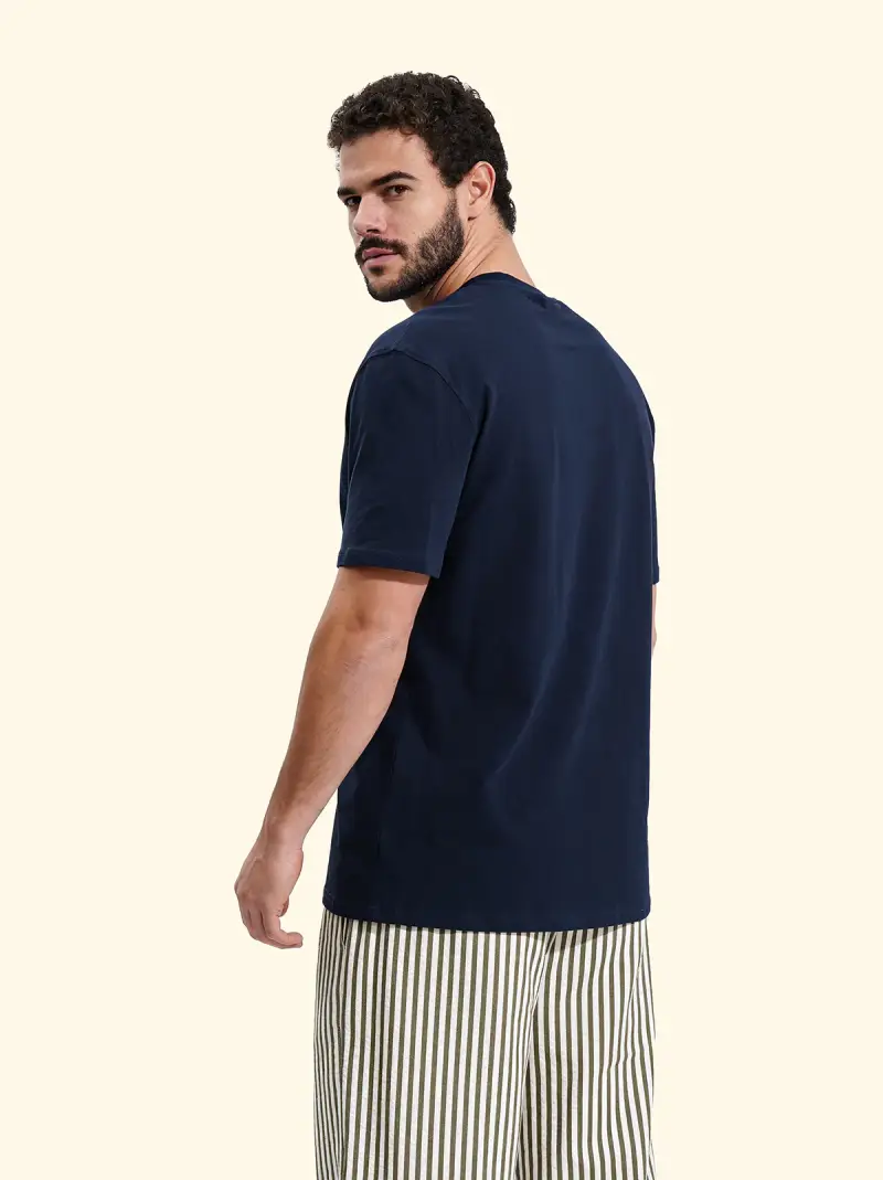 T-Shirt Uomo F**K Blu SM6011-BU miniatura 2