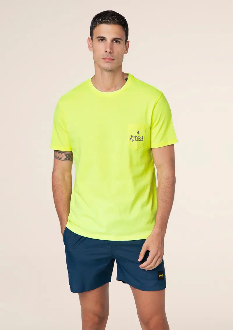 T-Shirt Uomo F**K Giallo Fluo M01TS72-FY