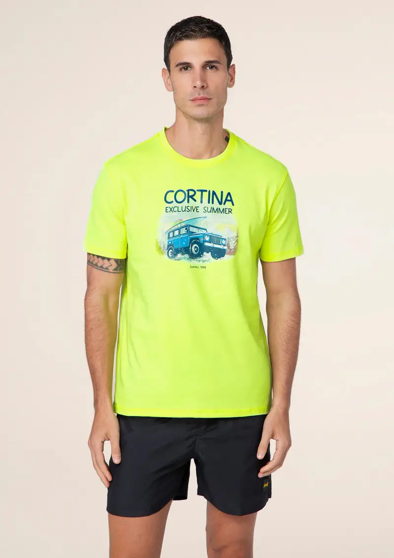 T-Shirt Uomo F**K Giallo Fluo M01TS86-FY
