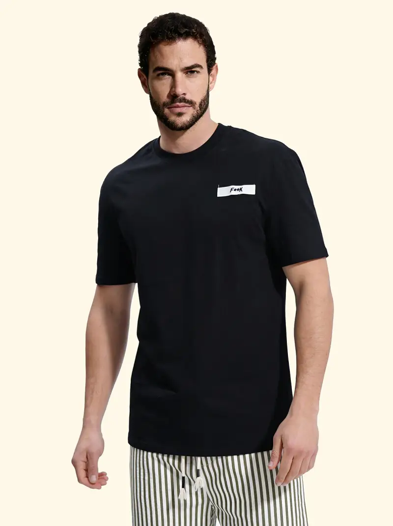 T-Shirt Uomo F**K Nero SM6002-BK