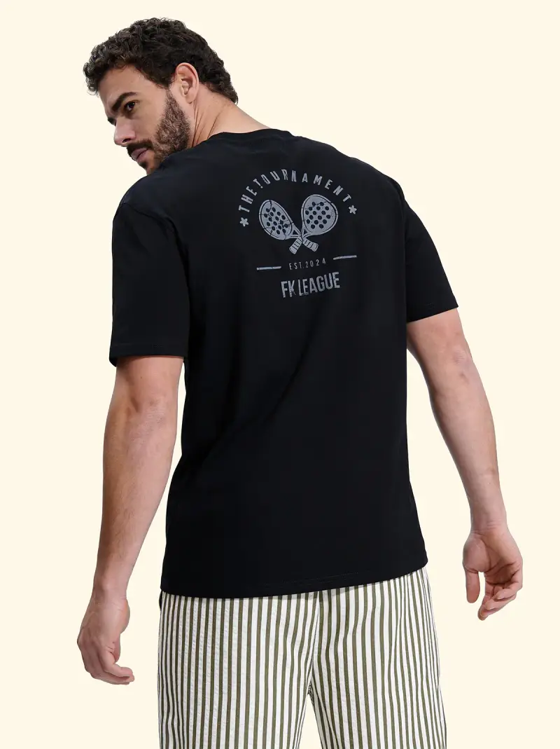 T-Shirt Uomo F**K Nero SM6007-BK miniatura 2