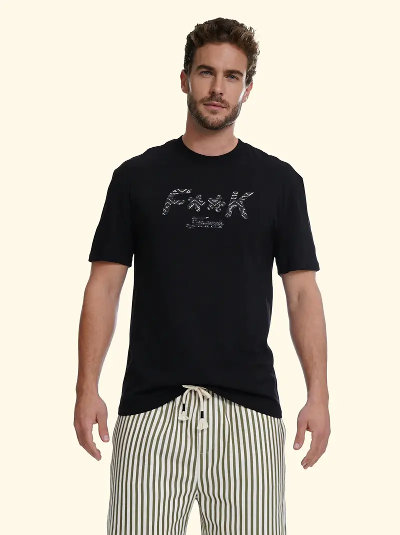 T-Shirt Uomo F**K Nero SM6011-BK