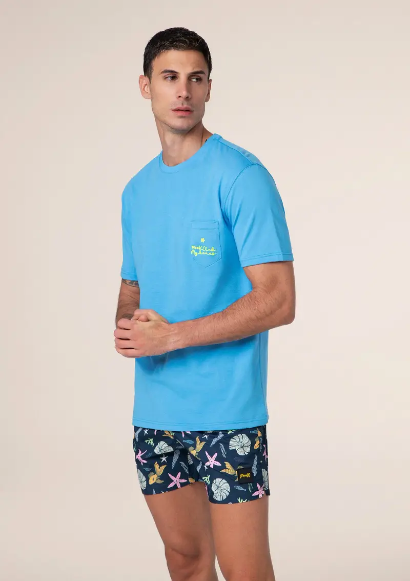 T-Shirt Uomo F**K Turchese M01TS72-TQ