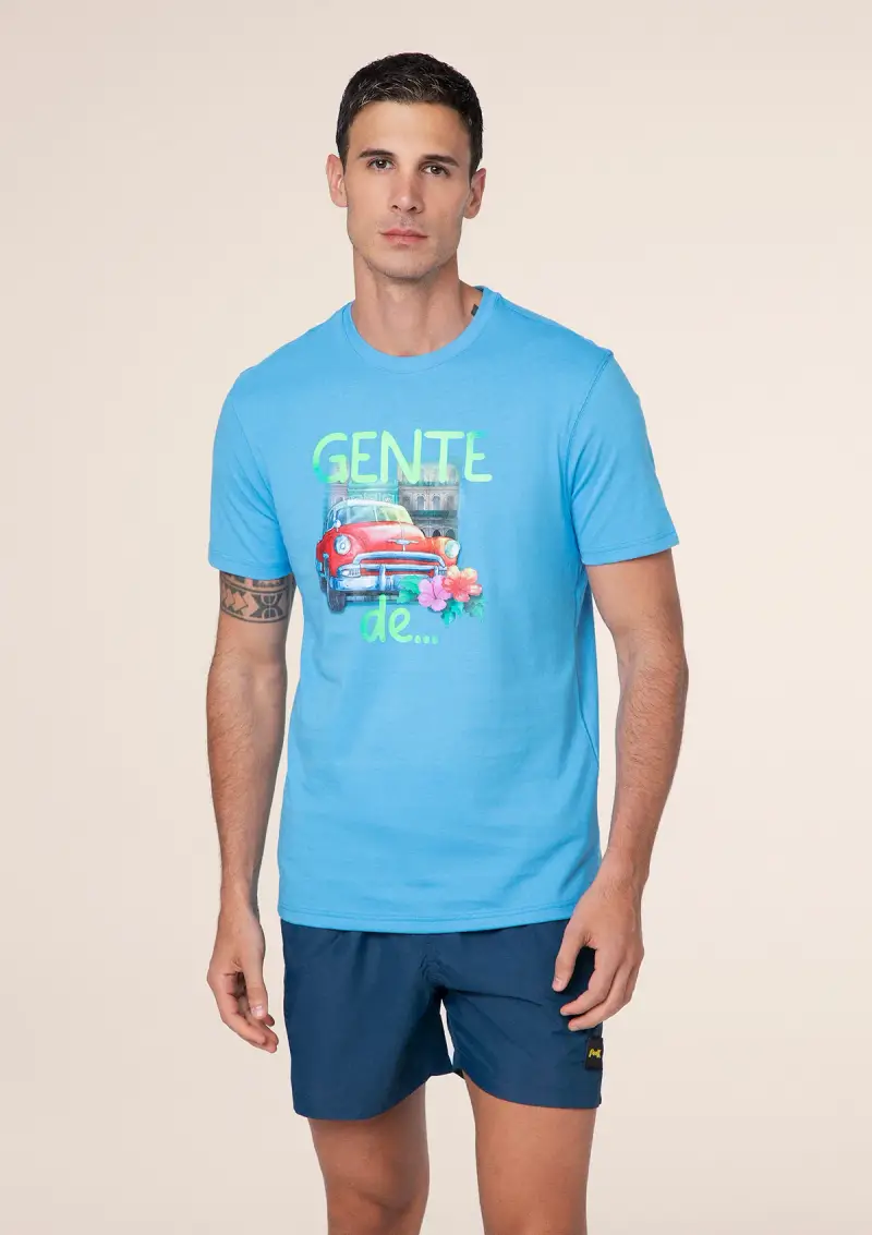 T-Shirt Uomo F**K Turchese M01TS87-TQ