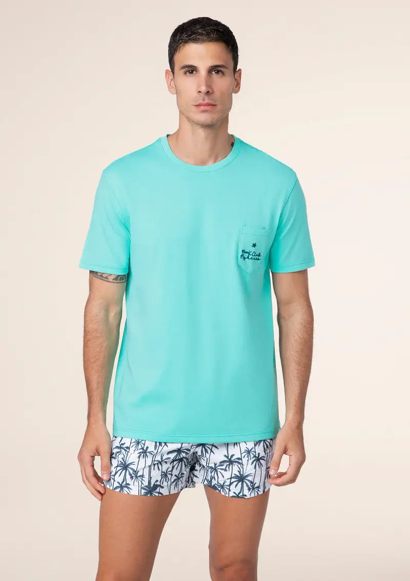 T-Shirt Uomo F**K Verde Acqua M01TS72-AQ