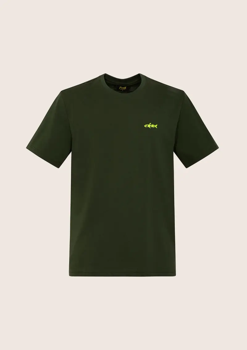 T-Shirt Uomo F**K Verde Militare M01TS70-MG miniatura 3